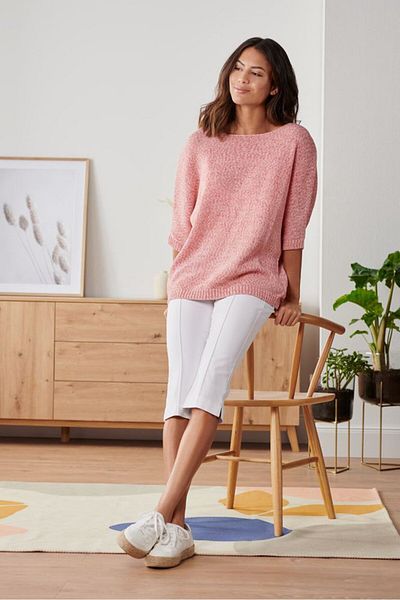 Tchibo Summer Knitted Sweater Made of Stripe Yarn
