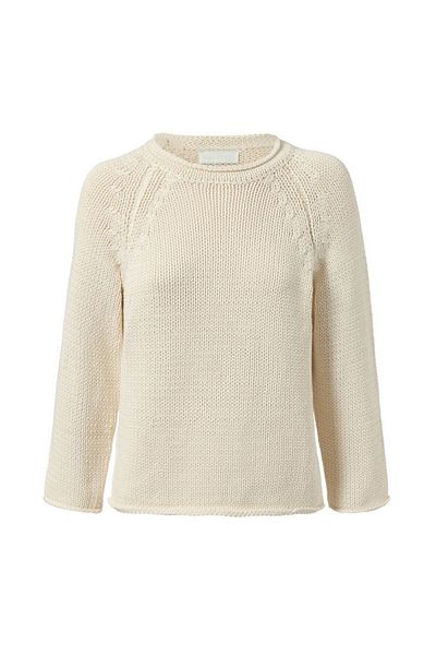 Tchibo Women Textured Long Sleeve Sweater, Beige