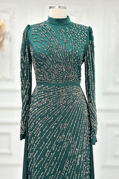 Amine Hüma Emerald Meltem Hijab βραδινό φόρεμα