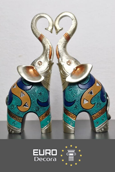 Euro Decora Fil Kaideli Dekoratif Set Küçük Boy 21 Cm Hediyelik Eşya Obje Bib...