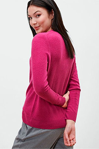 Tchibo Women Round Neck Knitted Sweater, Fuschia
