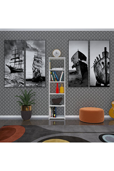 Kenzlife Kitaplık Süper Ga 150*40*19 Byz 5 Katlı Tek Bölme Çift Bölme Opsiyonlu Ofis Mutfak Banyo Do