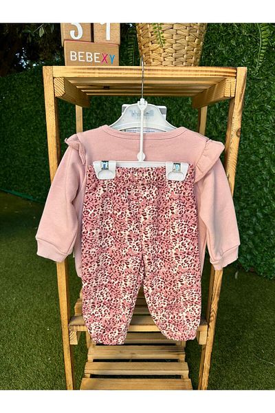 Miniworld Pink Leopard Detailed Bottom Top Set