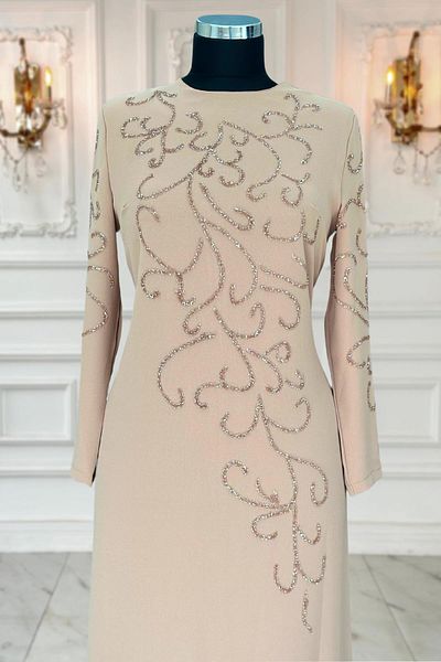 Amine Hüma Βραδινό φόρεμα Mink Hijab - Cansu