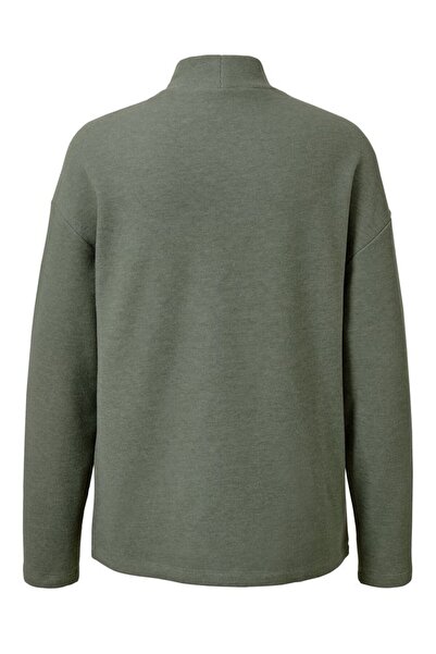 Tchibo Women High Neck Solid Sweater, Sage