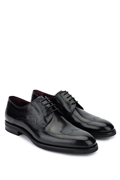 Tamer Tanca Erkek Hakiki Deri Siyah Klasik Ayakkabı