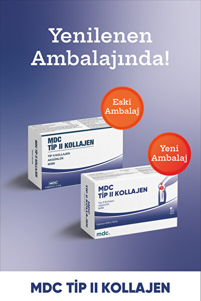 MDC Tip 2 Kolajen, Msm Ve Akgünlük Ekstresi 30 Tablet Avantajlı Paket