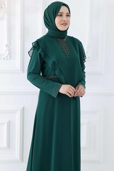 Amine Hüma Βραδινό φόρεμα Rana Hijab Emerald