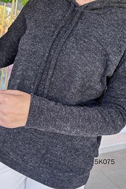 İnce Topuk Knitwear Hooded Blouse - 5K075