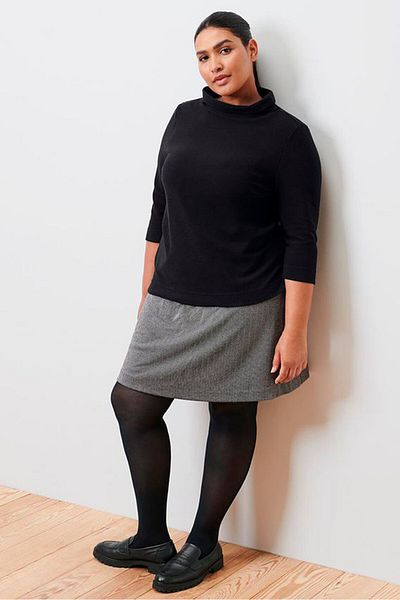 Tchibo Women Crew Neck Knitted Sweater, Black