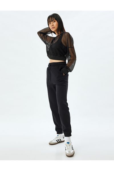 Koton Ψηλόμεσο κορδόνι Jogger Sweatpants - Pocket Detailed Raster