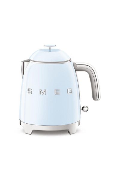 SMEG 50's Embroidered Pastel Blue Mini Kettle - Klf05pbeu