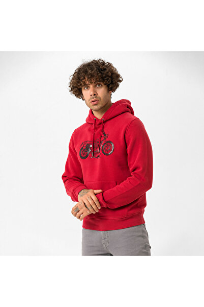 ROUTEFIELD Horst Мъжка суитшърт с качулка, бордо RFHORST2223