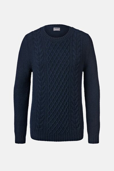 Tchibo Men Crew Neck Long Sleeve Knitted Sweater, Navy