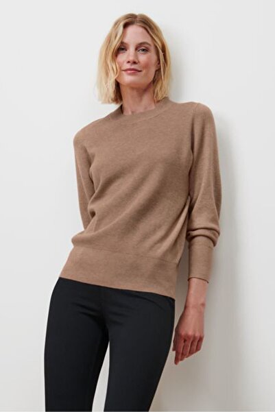 Tchibo Women Round Neck Knitted Sweater, Beige