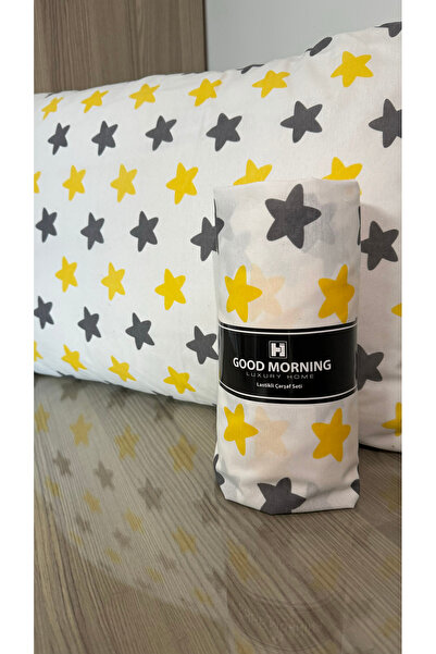 Good Morning Cotton Single Elastic Sheet + 1 Pillowcase Sheet Set 100X200