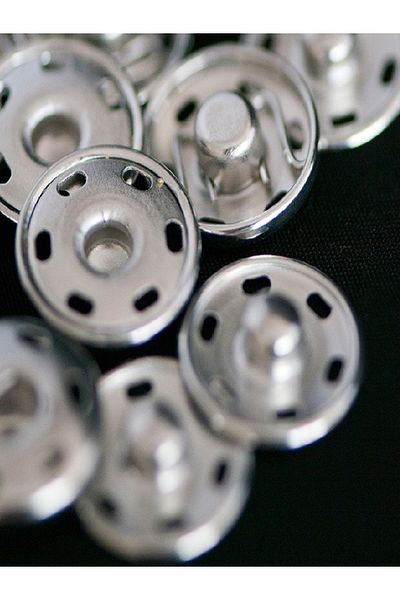 Klinkshop 15 mm Strut Snaps - 6 Pieces Silver