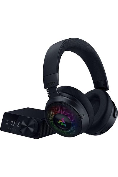 RAZER Kraken V4 Pro Wireless Gaming Headset: OLED Hub, HD Haptics -PC, PS5,PS4, Xbox,Smartphone