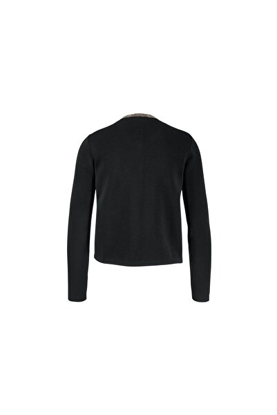 Tchibo Women Split Neck Plain Cardigan, Black