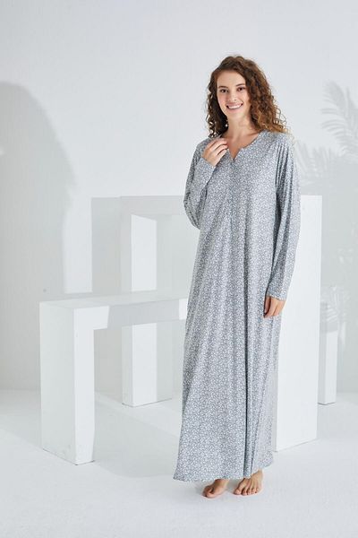 Etoile 100% Cotton Long Sleeve Women's Dress Nightgown 91412- 914013