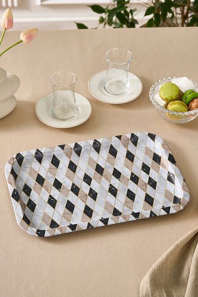 Karaca Madrid Metal Tray 25X35 cm