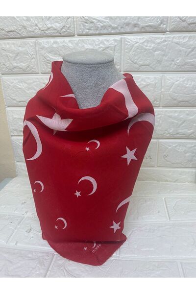 sema aksesuar 10 штук червоних прапорів Туреччини з півмісяцем і зіркою - бавовняні хустки-бандани - 23 квітня, 29 жовтня, 19 травня