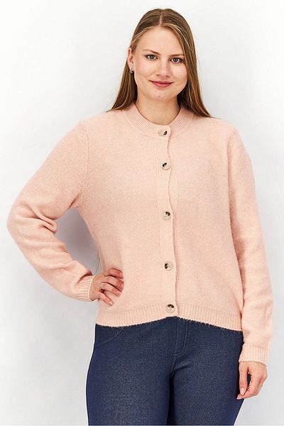 Tchibo Women Full Buttoned Long Sleeves Knit Cardigan, Pink