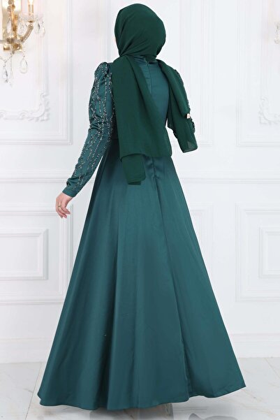 Amine Hüma Didem Tesettür Abiye Zümrüt