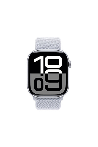 Apple Watch Series 10 GPS 42mm Silver Aluminium Case with Blue Cloud Sport Loop