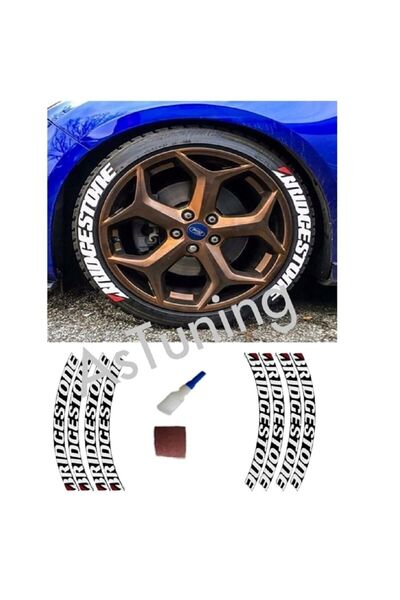 ASTUNİNG Pvc Kauçuk 4 Adet Bridgestone Lastik Yazısı
