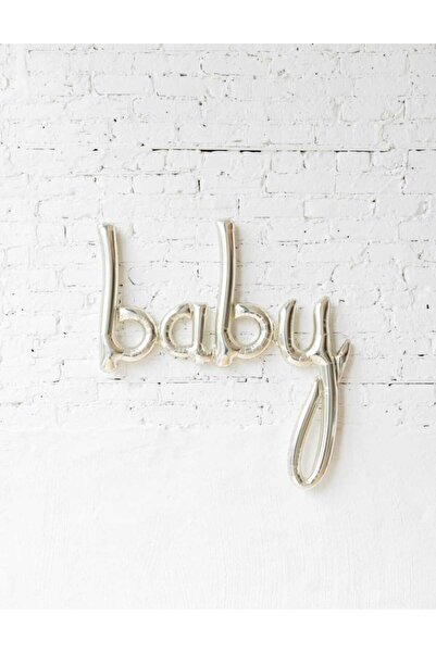 PARTİ AŞKI Baby El Yazılı Folyo Balon & 90*60 Cm & Cinsiyet Partisi Baby Show...