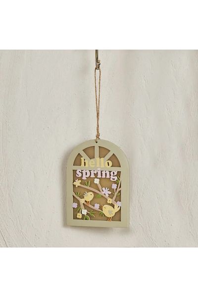 Karaca Ostern Hallo Frühling Led beleuchtetes hölzernes dekoratives Schmuckstück