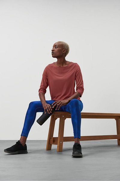 Tchibo Women Sportswear Fit Long Sleeves Training T-Shirt, Maroon
