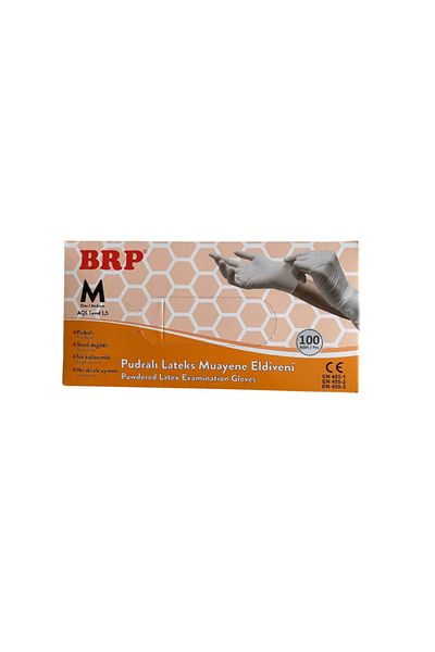 BRP 100 Powdered Latex Exam Gloves
