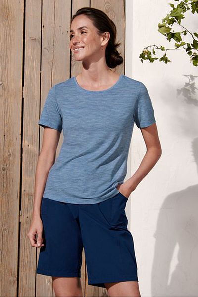 Tchibo Women Regular Fit Short Sleeve Training Top, Blue