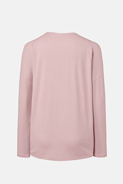 Tchibo Women Boat Neck Long Sleeve Plain Top, Pink