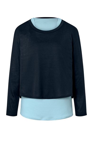 Tchibo Women Regular Fit 2 In 1 Sport Shirt, Navy Blue