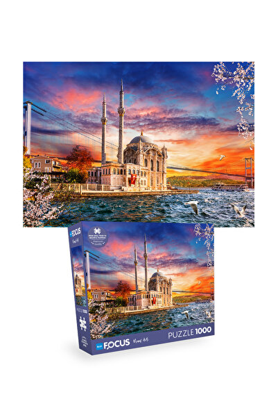 Blue Focus 2 Adet 1000 Parça Puzzle - Kız Kulesi ve İstanbul Boğazı
