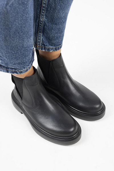 Manijero Cizme negre elastice Annabel din piele naturală