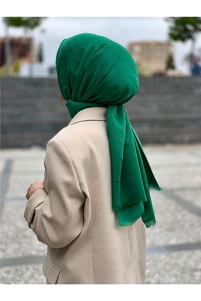 Baştacı Bumbac Jacquard B Logo Benetton Wrap