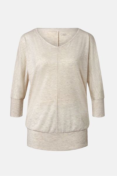 Tchibo Women Sportswear Fit Yoga Top, Light Beige