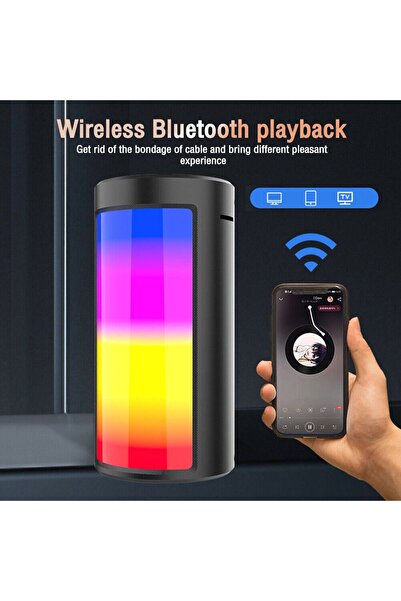 SIGHTZER Bluetooth Speaker Kablosuz Hoparlör Led Işıklı Fm Radyolu Sd Kart Ve...