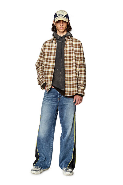 Diesel Men's Brown Plaid Shirt
