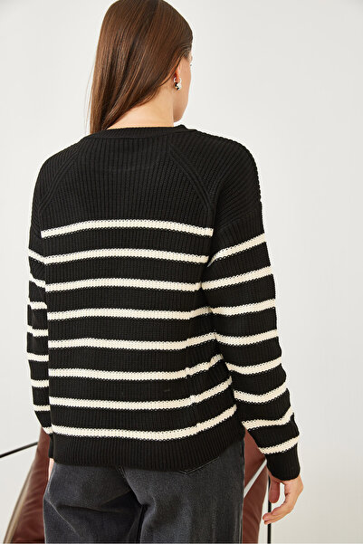 Bianco Lucci Dámský proužkovaný pletený svetr Thessaloniki