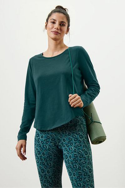 Tchibo Women Regular Fit Long Sleeves Training Top, Green