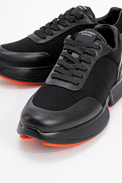 MARCOMEN Erkek Yüksek Taban Bağcıklı Deri Comfort Sneaker Mc 20276 Siyah