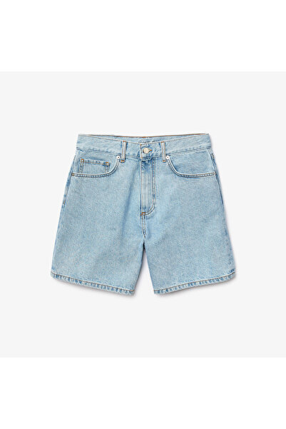 Lacoste Kadın Regular Fit Mavi Denim Bermuda
