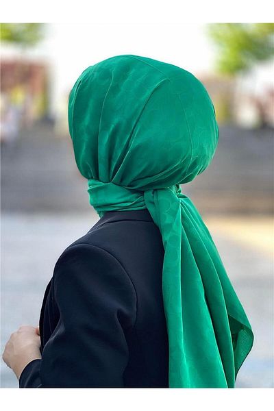 Baştacı Şal Benetton C Logo Bumbac Jacquard
