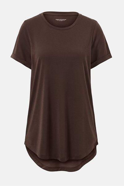 Tchibo Women Comfort Fit Outdoor Short Sleeve T-Shirt, Dark Brown