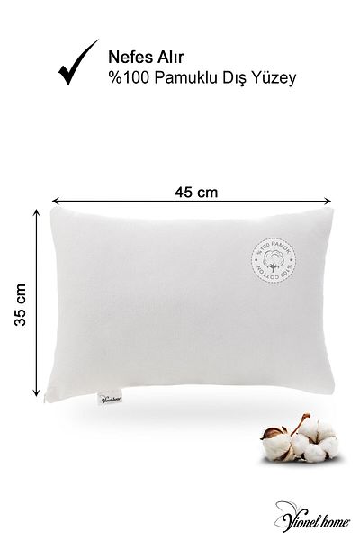 Vionel Home 35X45 cm Liquid-Proof Baby Pillow - 100% Cotton, Bead Silicone, Anti-Allergic